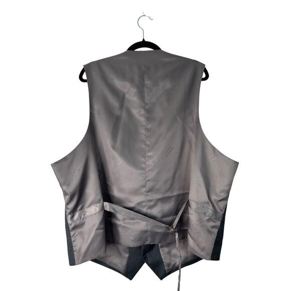Caravelli Italy Leo Suit Vest Size 52L 48W Light Gray Polyester Formal Business - Picture 4 of 12